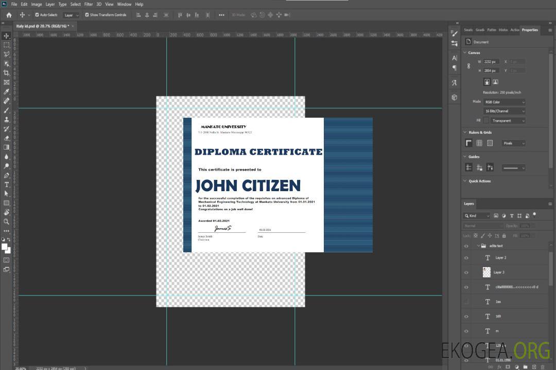 Certificat de diplôme en mécanique aux États-Unis template